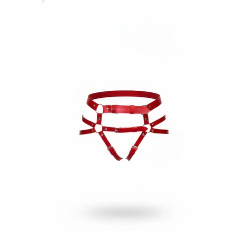 K�rm�z� Tanga - K�lot Deri Tokal� V�cut Jartiyeri - APFT732