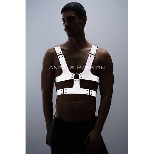 Reflektrl (Karanlkta Parlayan) Sert Gs Harness, Gay Harness Aksesuar, Gay Giyim - APFTM119