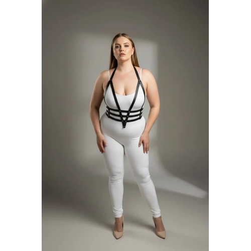 B�y�k Beden Siyah Kad�n Deri Harness Tak�m Ayarlanabilir Estetik Tasar�m - APFT237