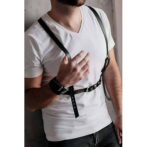 Erkrk Seksi Deri G���s Harness - APFTM126