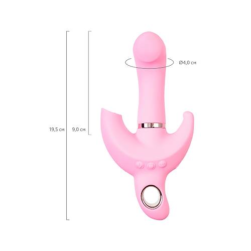 Klitoral uyarcl vibratr JOS Twistme, silikon, pembe, 19,5 cm