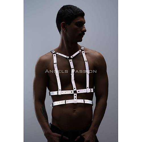 Reflektrl (Karanlkta Parlayan) Gs Harness, Clubwear, Tarz Erkek Vcut Aksesuar - APFTM40