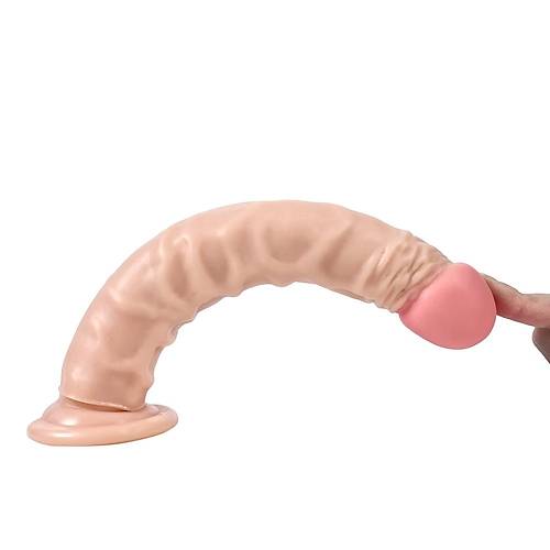 Spartacus 24 CM Dev Uzun Realistik Penis Vantuzlu Testissiz Dildo