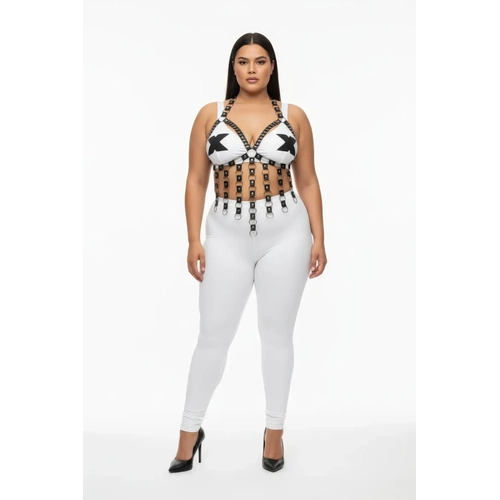 B�y�k Beden Kad�n G���s Harness Lastik, ��k ve Halka Detayl� - APFT567