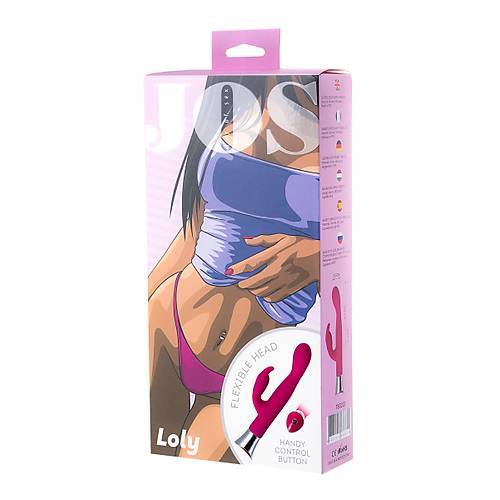 JOS LOLY Klitoral Uyarc Vibratr, silikon, pembe, 21,6 cm