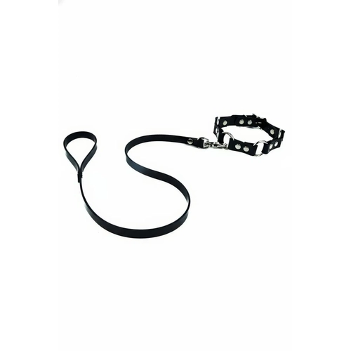 Siyah Choker Z�mbal� Metal Halkal� Boyunluk - APFT309