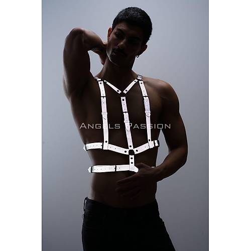 Reflektrl (Karanlkta Parlayan) Gs Harness, Clubwear, Tarz Erkek Vcut Aksesuar - APFTM40