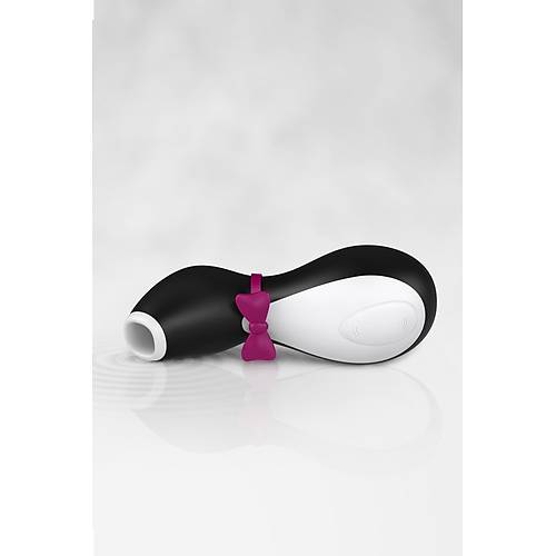 Satisfyer Penguin Vakum Dalgas Klitoris Vibratr, silikon, siyah, 11,5 cm