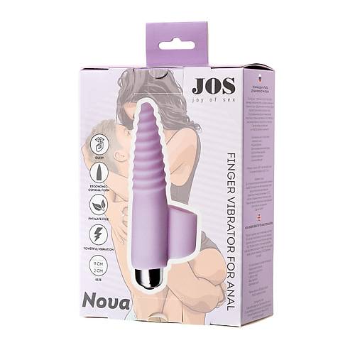 JOS NOVA'NIN Parmak Ucu Anal Plug  , silikon, pembe, 9 cm