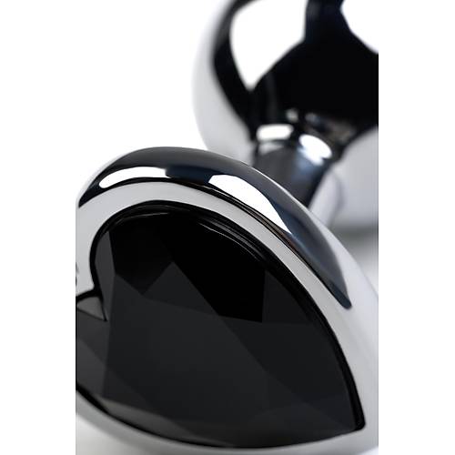 Metal by TOYFA Anal Plug, Metal, gm, siyah kristalli, 7 cm,  2,7 cm, 50 g