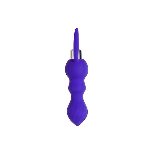 ToDo by RED Curvy Anal Plug, silikon, mor, 14 cm,  3,2 cm