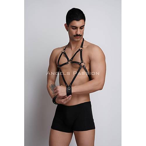 Erkek Deri Gs Harness, Erkek Fantazi Giyim, Erkek Parti Giyim - APFTM75