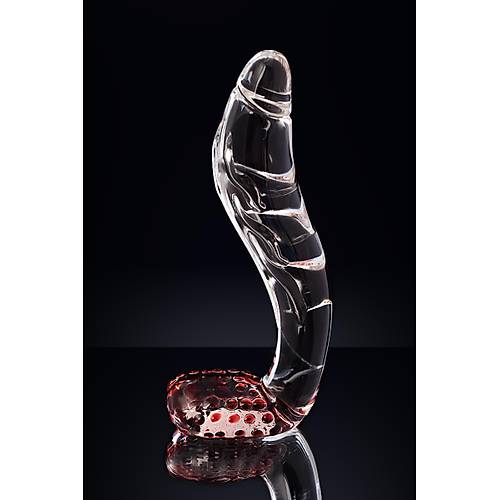 Gereki olmayan yapay penis Sexus Glass, cam, transparan, 17,5 cm
