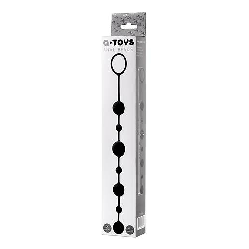 A-Toys by RED Coron Anal Boncuk, silikon, siyah, 35,9cm