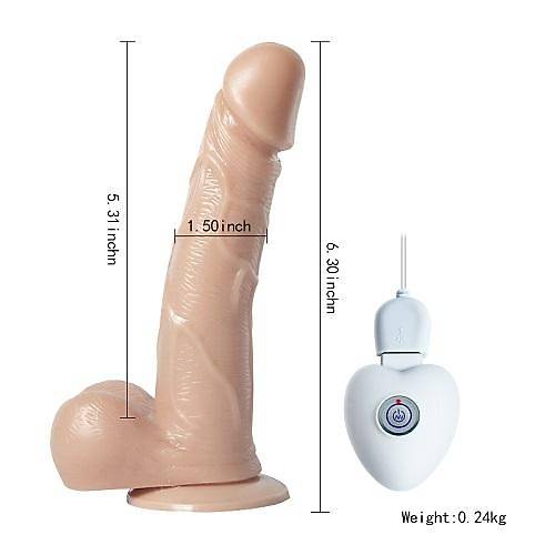 Oynar Bal Titreimli USB arjl 18cm Realistik Vibratr Penis