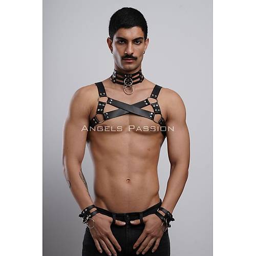 Gay Fantazi Giyim, Erkek Partywear, Tecnowear, Erkek Gs Harness- APFTM55