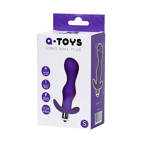 A-Toys by RED Vibro Anal Plug, boyut S, silikon, mor, 11,2 cm