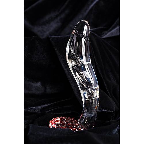 Gereki olmayan yapay penis Sexus Glass, cam, transparan, 17,5 cm
