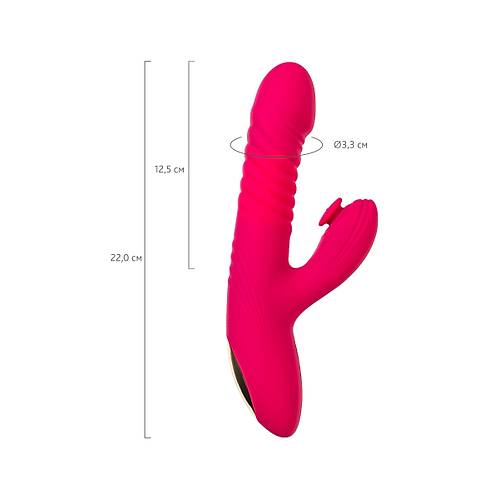 Klitoral uyarcl vibratr JOS Seri, silikon, pembe, 22 cm