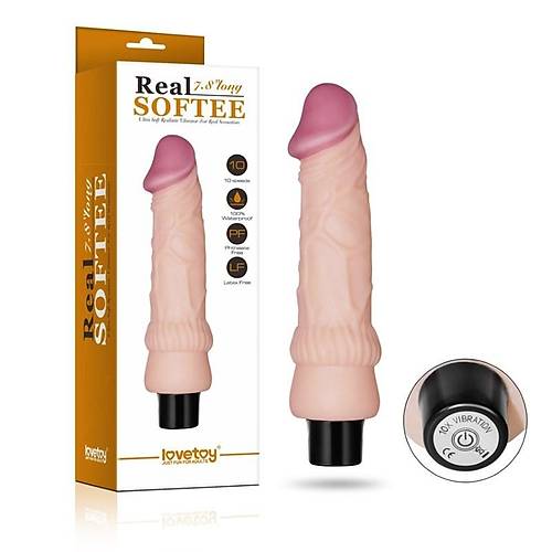 Lovetoy Softee 10 Fonksiyonlu Realistik Vibratr Penis 20 cm