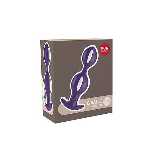 Fun Factory B BALLS Anal Plug, silikon, mor, 13 cm