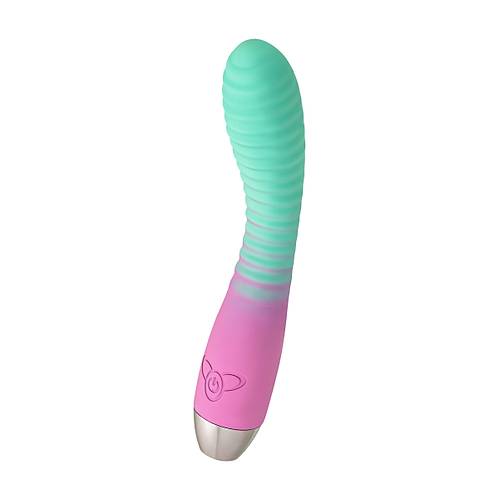 Flovetta Azalia Kavisli Balkl Silikon Vibratr  Mint Pembe, 20,5 cm