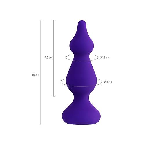 ToDo by RED Sholt Anal Plug, silikon, mor, 10 cm,  3 cm