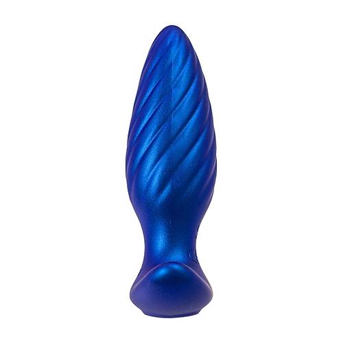 LEroina APP CLOSS Uygulama ve Kumanda Kontroll Silikon Titreimli Anal Vibratr  Mavi, 10,5 cm