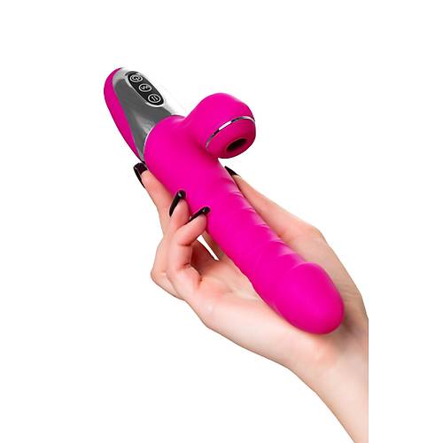 JOS TO-FROLLY Vakum Dalgas Vibratr, Silikon, Pembe, 21,5 cm