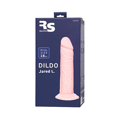 RealStick Silicone Jared L yapay penis, Silekspan, plak, 18 cm