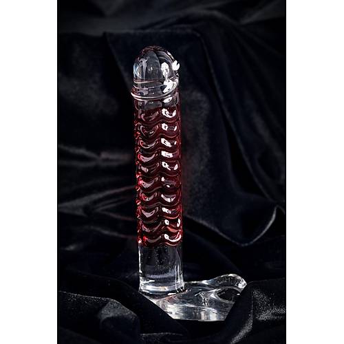 Gereki olmayan yapay penis Sexus Glass, cam, transparan, 16 cm