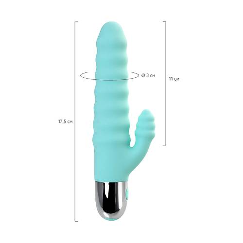Flovetta by Toyfa Flax Klitoral Stimlasyonlu  Vibratr, silikon, cam gbei, 17,5 cm