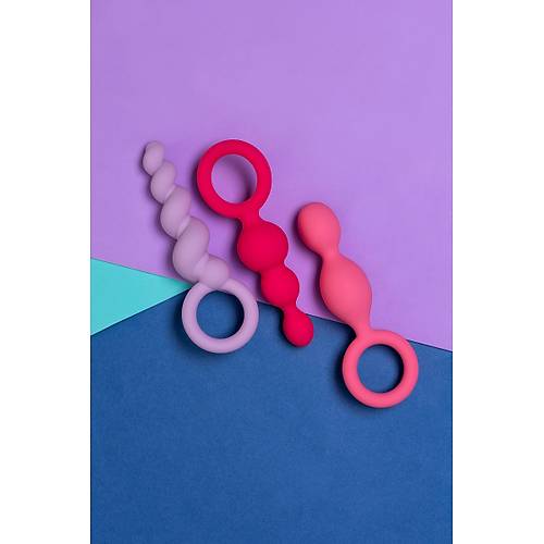 Satisfyer Booty Call (set of 3) Anal Plug Seti, silikon, eitli, 13,5 cm