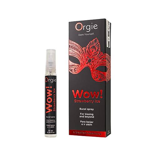 Orgie WOW Strawberry Ice � �ilek & Buz Aromal� Oral Seks Spreyi 10 ml