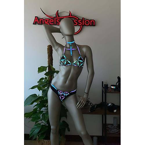 Reflektrl, Karanlkta Parlayan Tasmal Harness Styen Takm