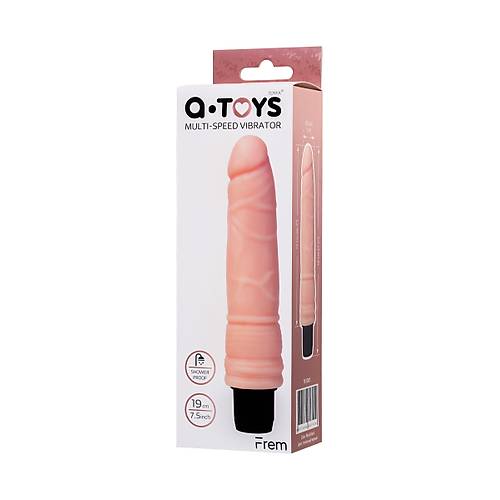 A-Toys by RED Frem Realistik Vibratr, TPE,Ten, 19 cm