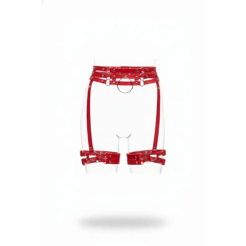 K�rm�z� Jartiyer Harness Z�mba Detayl� �oklu Bant - APFT746