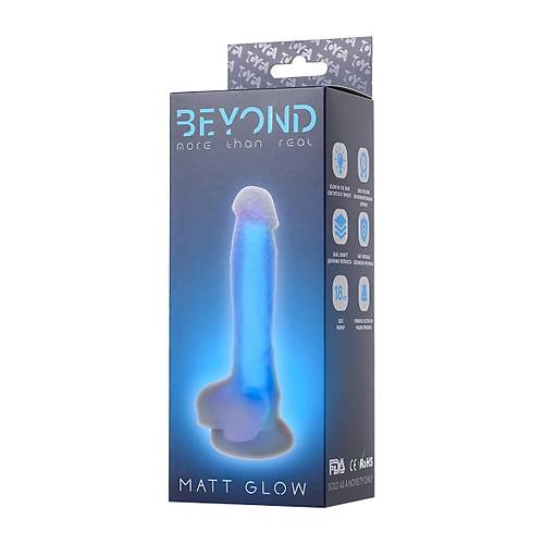 Beyond by RED Matt Glow Gece Parlayan Dildo, Silikon, effaf, 18 cm