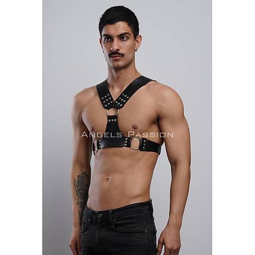 Erkek Harness, Göğüs Harness, Deri Harness, Clubwear, Partyear - APFTM120