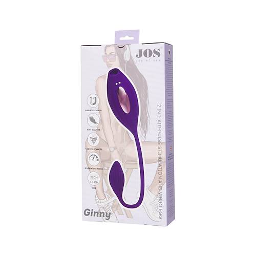 JOS Ginny Vakum Klitoral Vibrator, Silikon, Mor, 31 cm