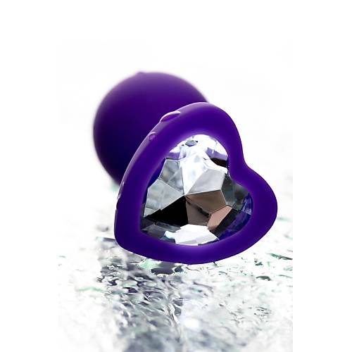 ToDo by  Diamond Heart Anal Plug, Silikon, mor, 7 cm, Ø 2 cm, 18 g