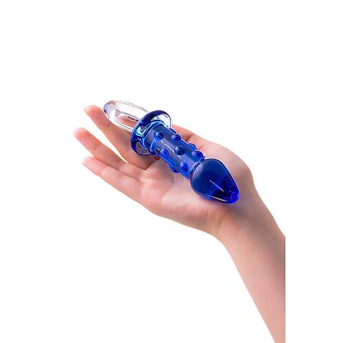 Sexus Glass anal klf, cam, mavi, 16 cm,  3,5 cm