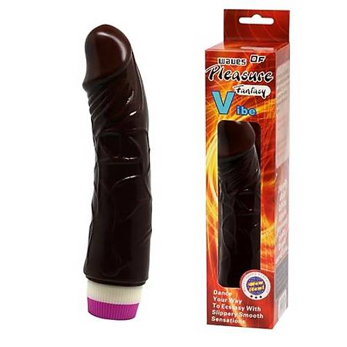 Fantasy Vibe 18Cm Titreimli Zenci Vibratr Realistik Penis Dildo