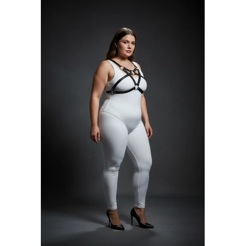 B�y�k Beden Siyah Kad�n Harness Tak�m Halka Detayl� ��k Fantezi Aksesuar - APFT1239