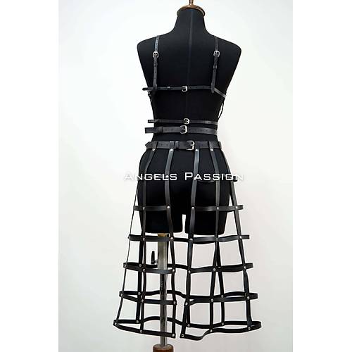 Deri Etek ve Deri Gs Harness Takm, Cosplaywear - APFT1013