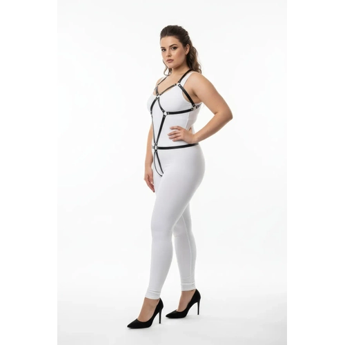 B�y�k Beden Siyah Kad�n Harness Tak�m Deri V�cut Aksesuar� - APFT240
