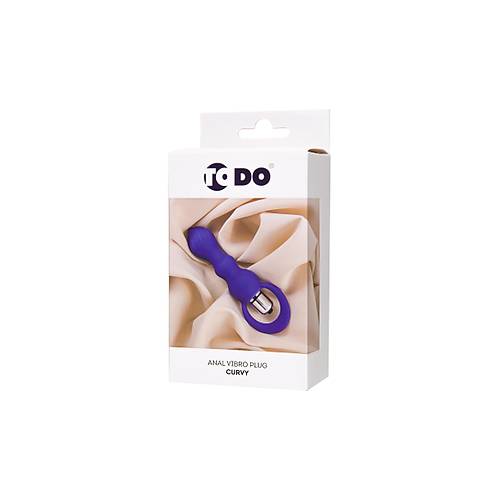 ToDo by RED Curvy Anal Plug, silikon, mor, 14 cm,  3,2 cm