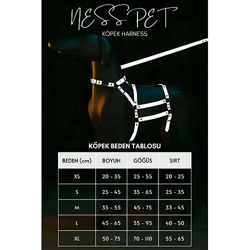 Reflekt�rl� - Ayarlanabilir K�pek Harness - K�pek Gezdirme Aparat� - NPD007
