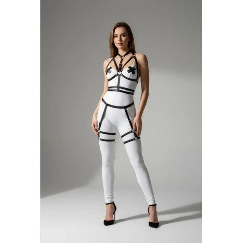 Siyah Harness Tak�m Siyah Deri Detayl� V�cut �evreleyen - APFT455