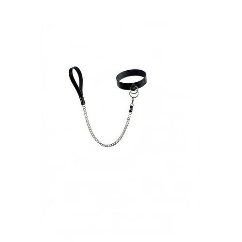 Siyah Choker Geni� Deri Halka Detayl� Zincirli - APFT246